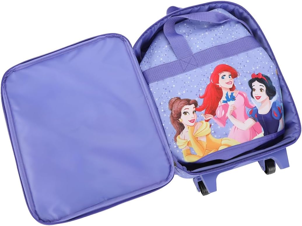 Bioworld Disney Princess Castle 3-Piece Youth Duffle Bag Travel Set S16292