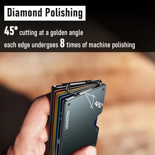 Minimalist RFID Blocking Wallet for Men with Money Clip T474