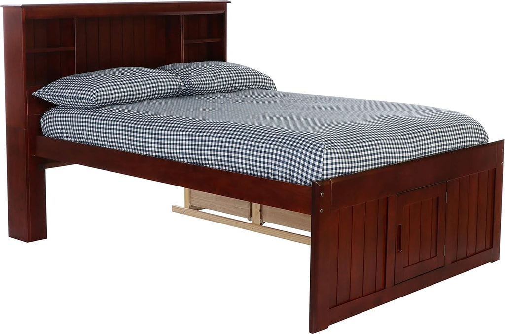 Discovery World Furniture Full Bookcase Bed with 6 Drawers Merlot D74380