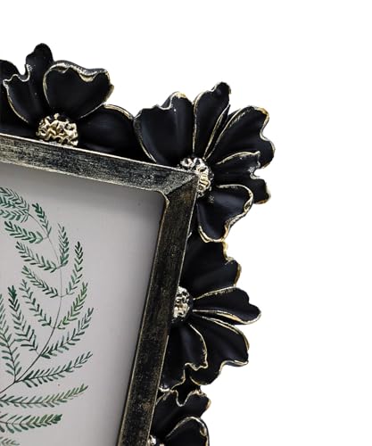 Vintage Picture Frame 8x10 Antique Black Ornate for Tabletop and Wall U180