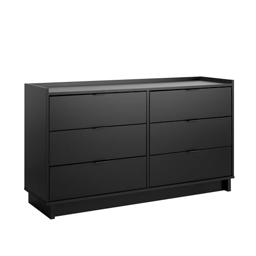 Prepac Rustic Ridge Farmhouse 6-Drawer Double Dresser, Brown X6434