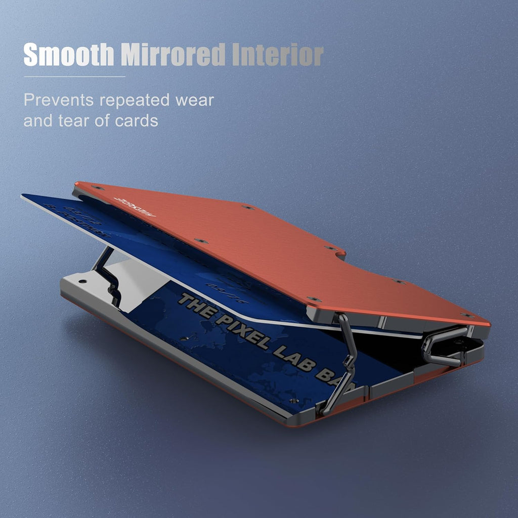 Minimalist Metal Wallet for Men with RFID Blocking and Removable Money Clip P954649