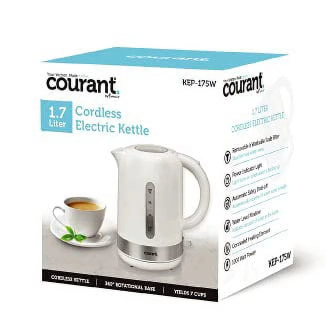 Courant KEP-175W 1.7L Cordless Electric Kettle White G951992