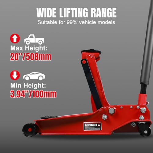 BIG RED T83006 Torin Hydraulic Trolley Floor Jack 3 Ton Capacity Y47431