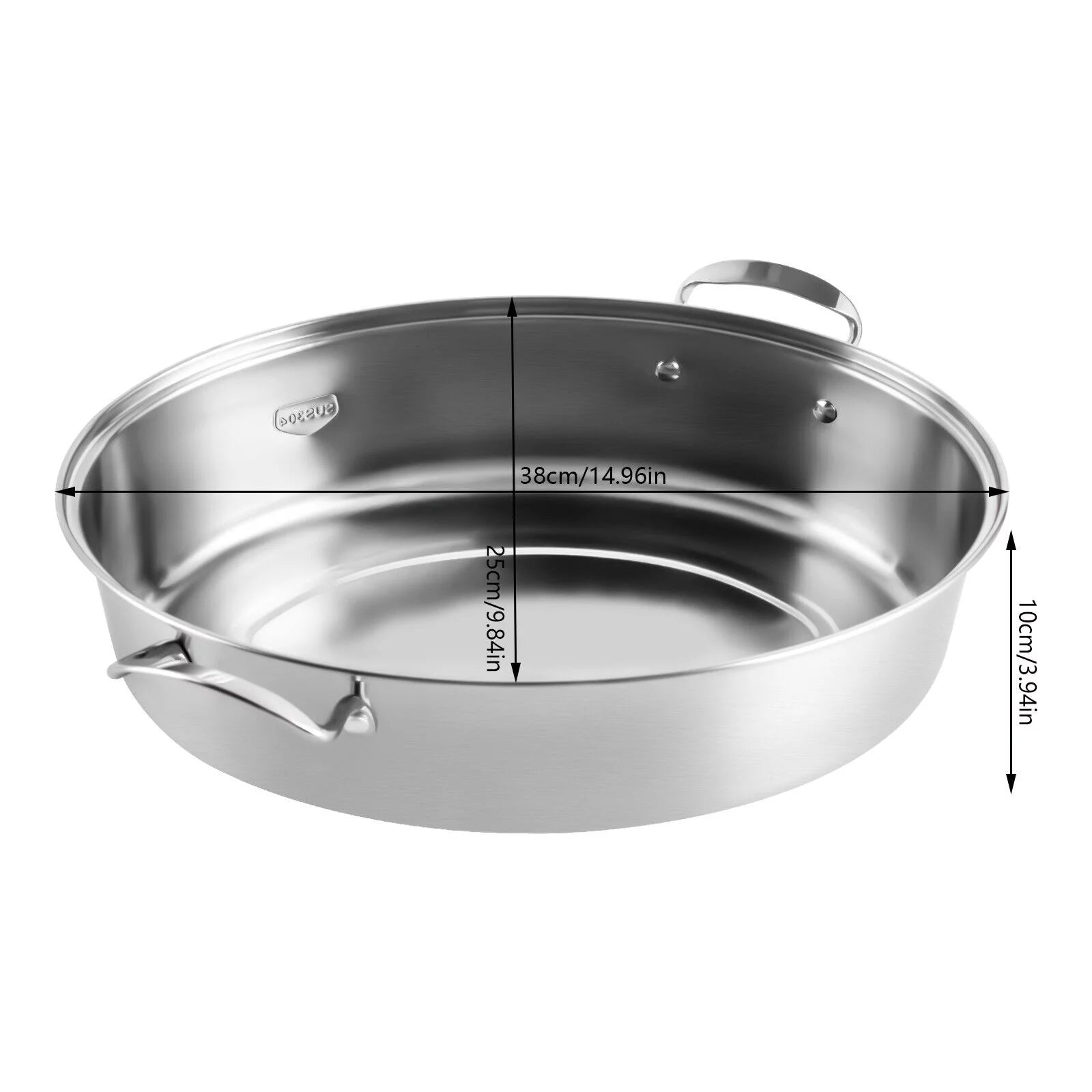 ZhdnBhnos Stainless Steel Fish Steamer with Glass Lid L7059