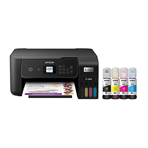Epson EcoTank ET-2800 Wireless All-in-One Supertank Printer with Scan and Copy, White Y542