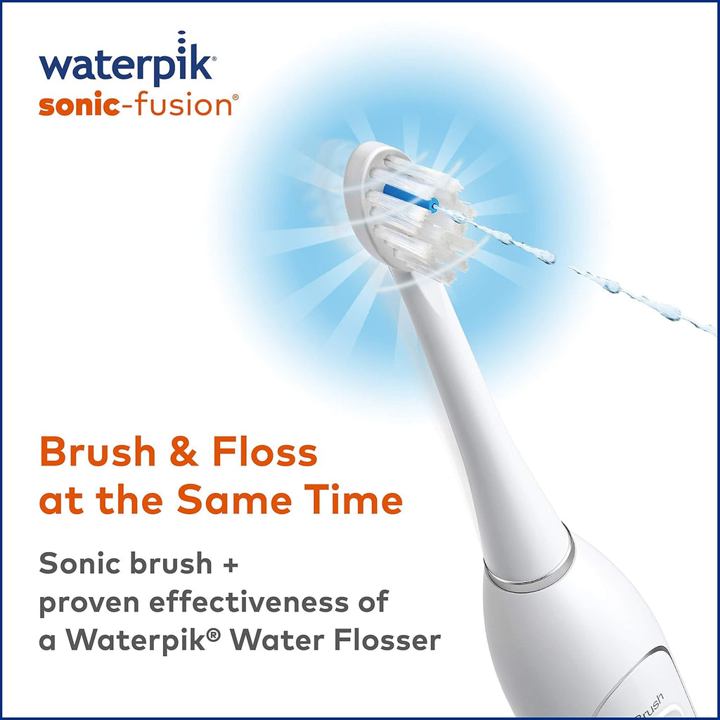 Waterpik Sonic-Fusion SF-02 Electric Toothbrush & Water Flosser Combo, White Y174