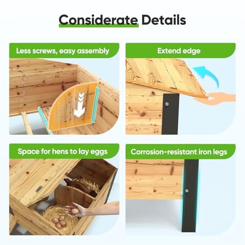 Quictent Large Metal Chicken Coop Run with Roosting Perch for 20+ Poultry, Outdoor Walk-in Hen House, 12x9x6.6FT N28773