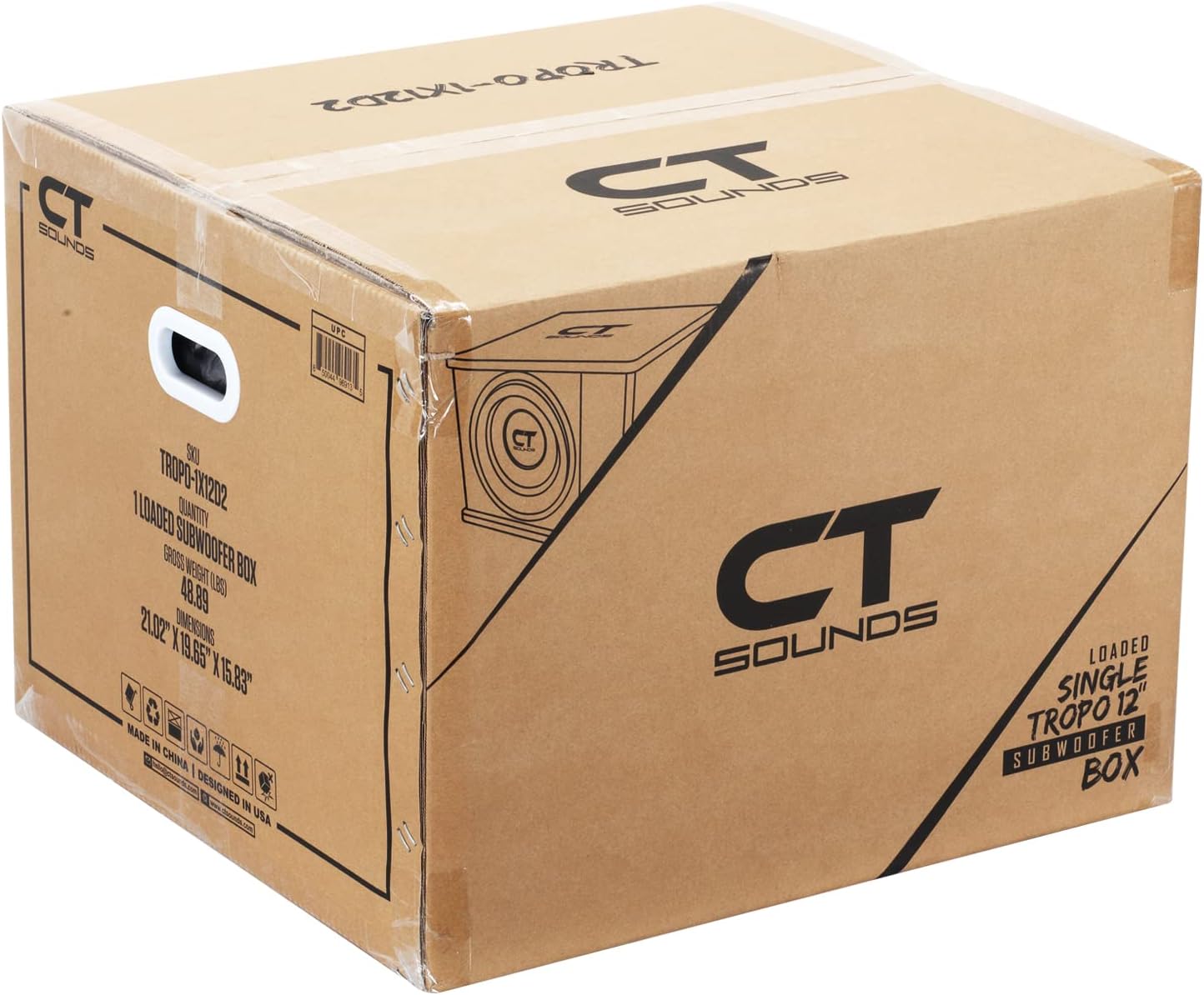 CT Sounds Tropo Series 12" 1300W Loaded Ported Car Subwoofer Box L6968