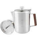 Coffee Percolator, Camping Coffee Pot 9 Cups Stainless Steel Coffee Maker with Clear Top Glass Knob, Percolator Coffee Pot for Campfire or Stovetop Coffee Making Outdoor Traveling Fast Brew