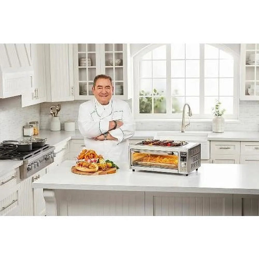 Emeril Power Grill 360 6-In-1 Convection Toaster Oven with Air Fry, Stainless Steel V188292