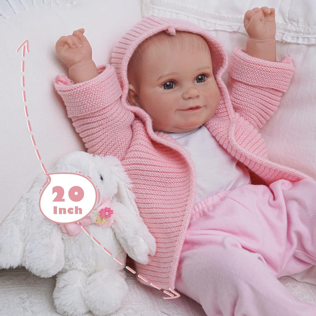 ADFO Lifelike Reborn Baby Doll 20 Inch Soft Body Realistic Newborn Isabella R739211
