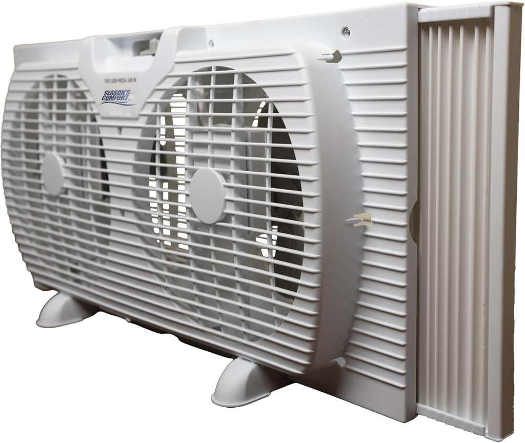 Deluxe Twin Window Fan, 9 Inch, White U552