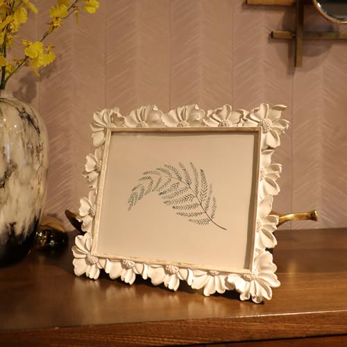 Vintage Picture Frame 8x10 Antique Black Ornate for Tabletop and Wall U180