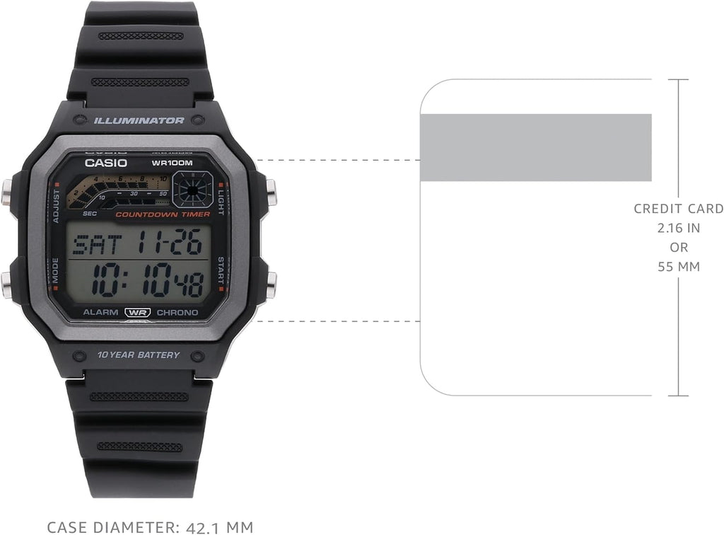 Casio Illuminator Men's Watch WS1600H-1AV X738285