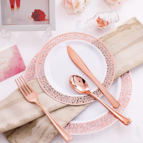 WELLIFE Silver Party Dinnerware Set for 50 Guests, Disposable A689948