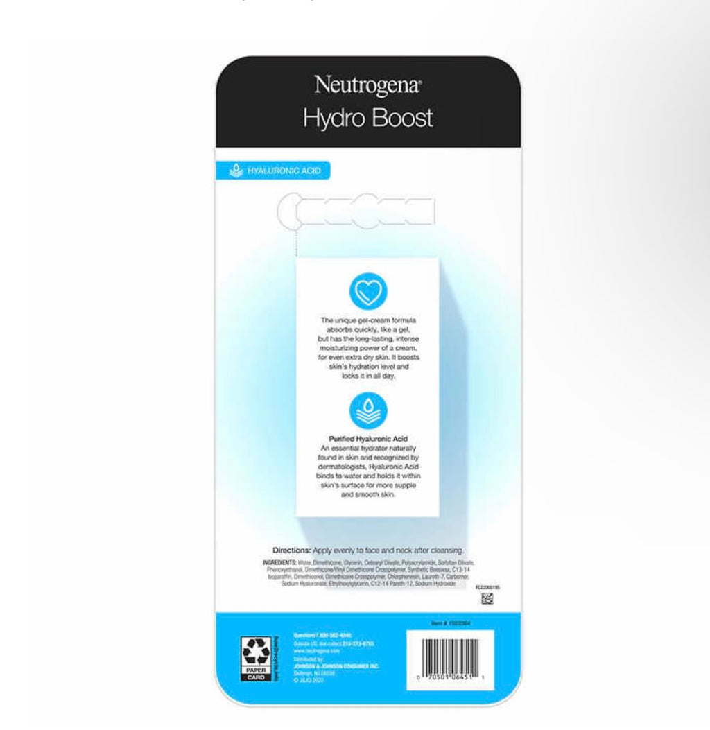 Neutrogena Hydro Boost Gel-Cream Extra-Dry, 1.7 oz, 2-Pack R197004