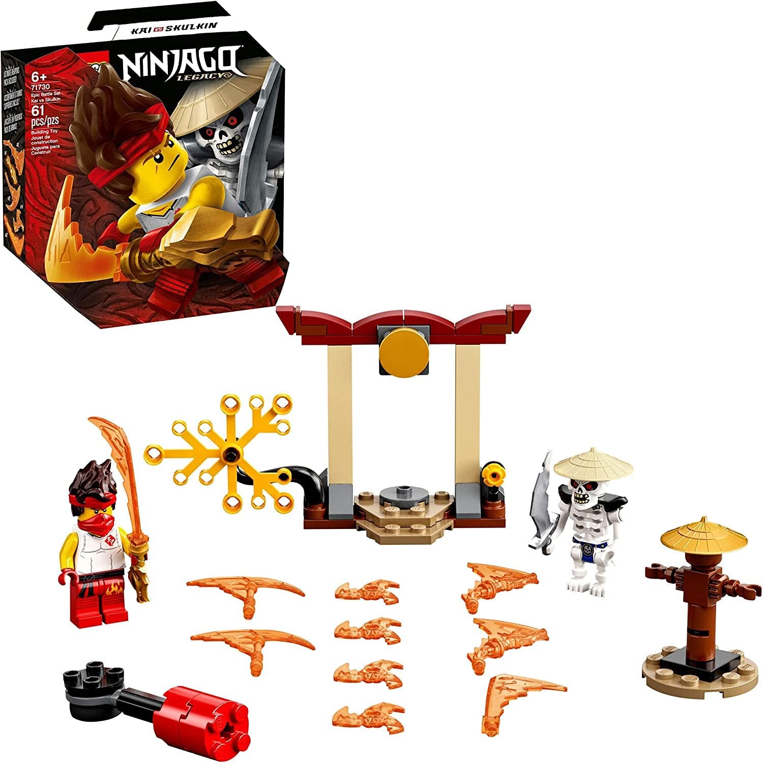 LEGO NINJAGO Epic Battle Set Kai vs. Skulkin 71730 Building Kit W383017