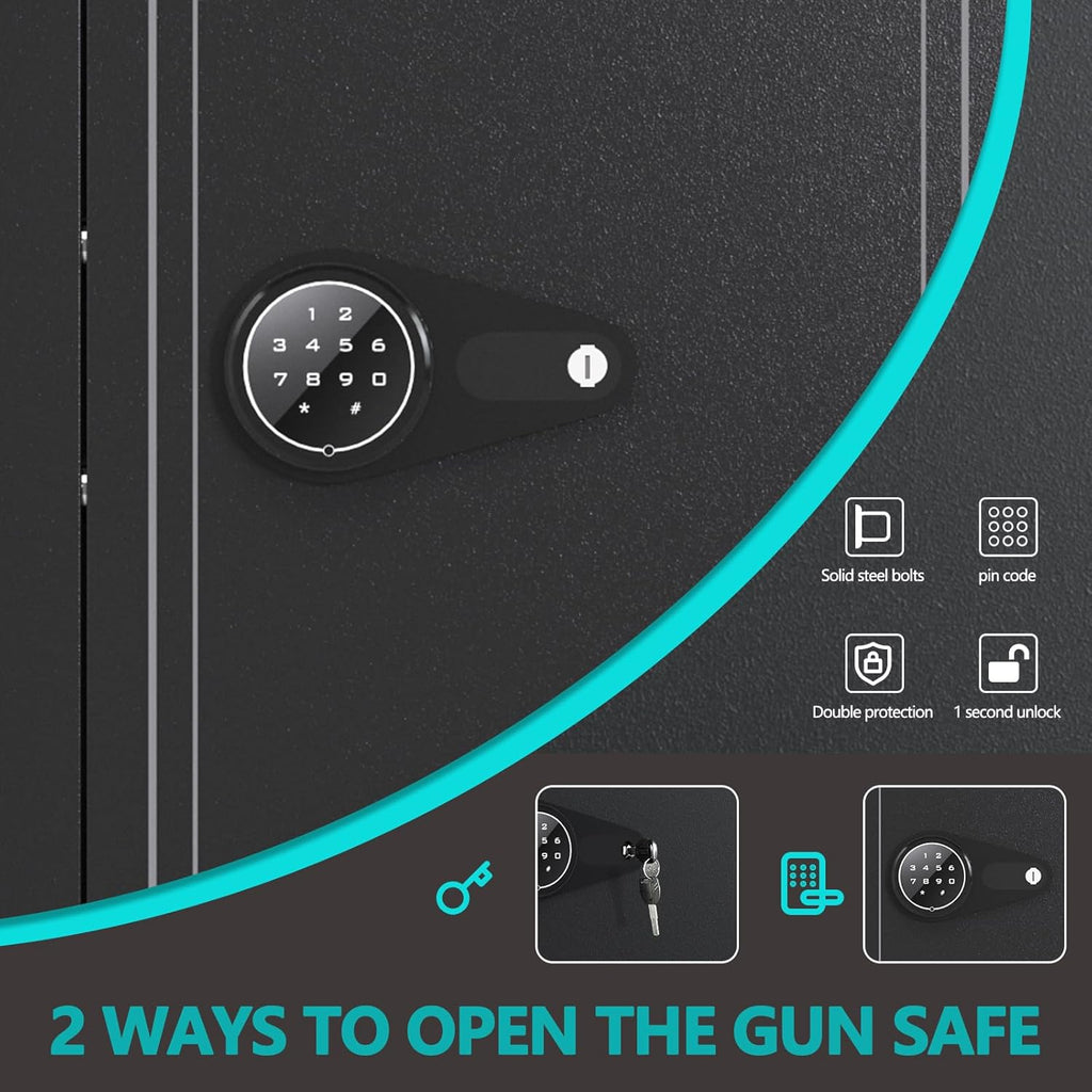 KAER 10-12 Gun Safe with Keypad for Rifles and Pistols T892