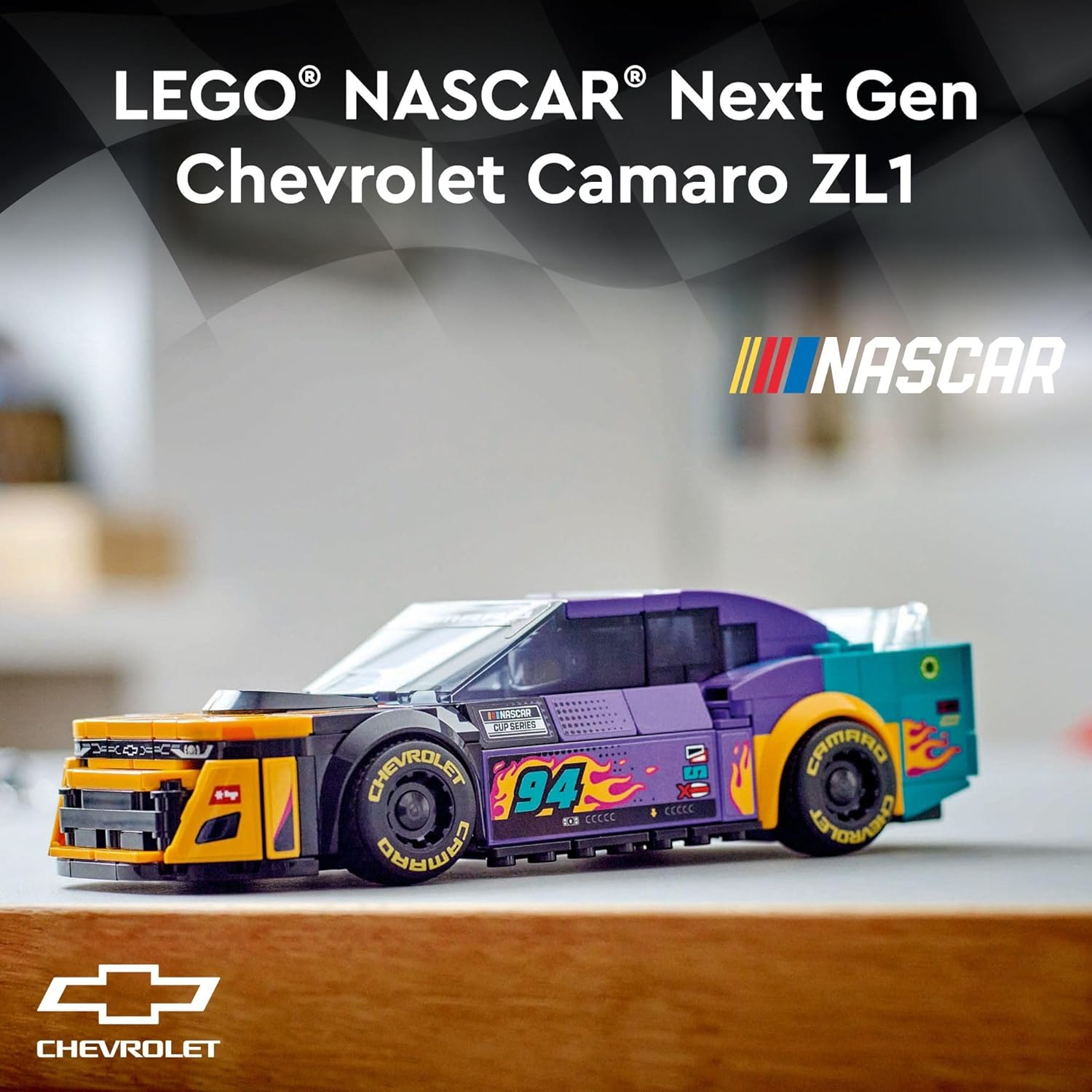 LEGO Speed Champions NASCAR Next Gen Chevrolet Camaro ZL1 Building Set, 76935 L92497