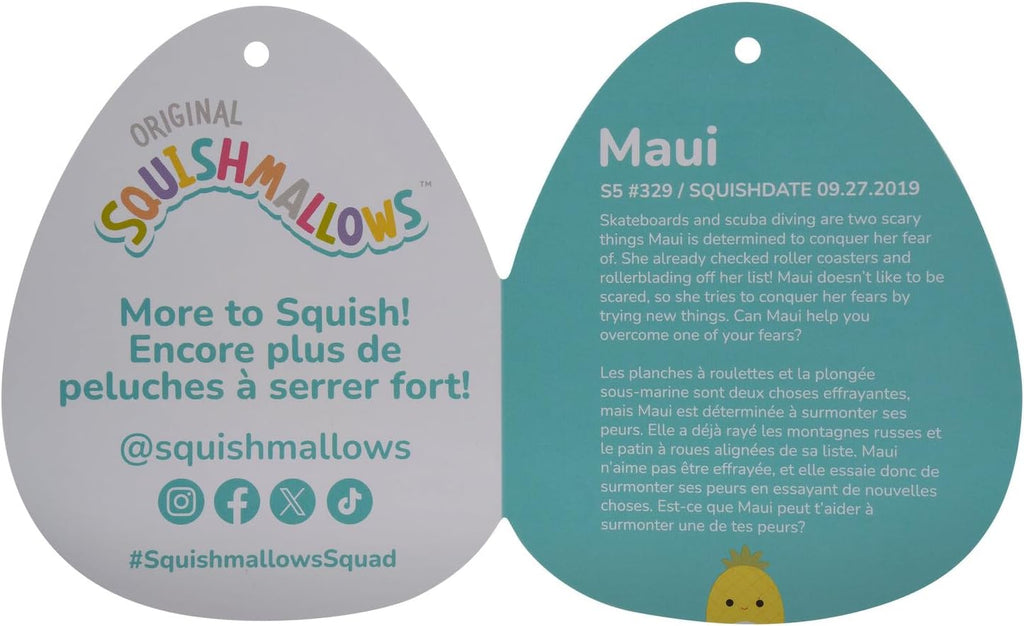 Squishmallows Original 5-Inch Maui Yellow Pineapple Plush by Jazwares C956