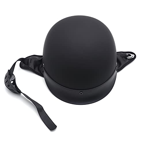 HTT Motorcycle DOT Certified Matte Black Half Face Helmet A542624