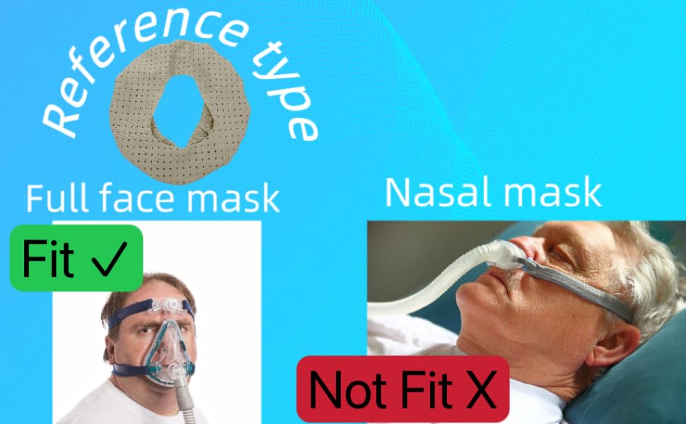 4 Pack CPAP Mask Liners for Full Face Masks, One Size, Blue M67986