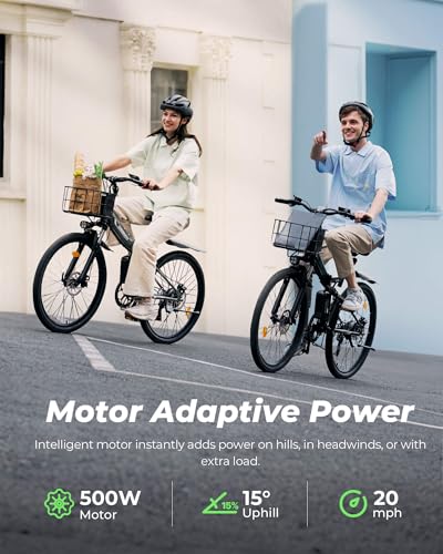 isinwheel M40 Folding Electric Bike for Adults, 500W, 26" Y882