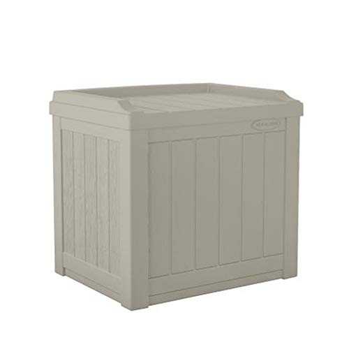 Suncast Horizontal Shed, Compact Outdoor Storage, 34 Cu. Ft., Sand & Slate Q165