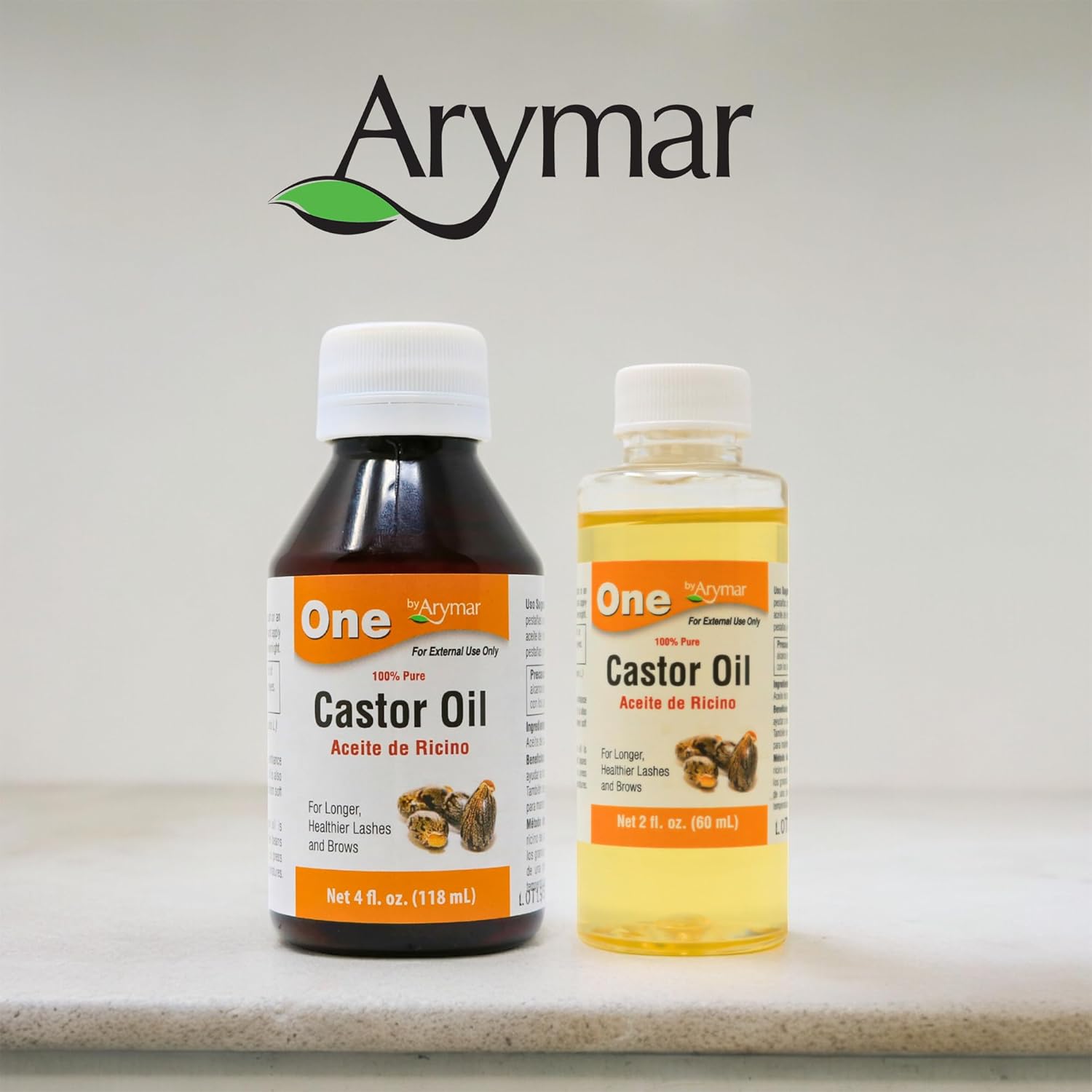 Arymar Castor Oil 100% Pure Aceite de Ricino, 2 Fl Oz P365