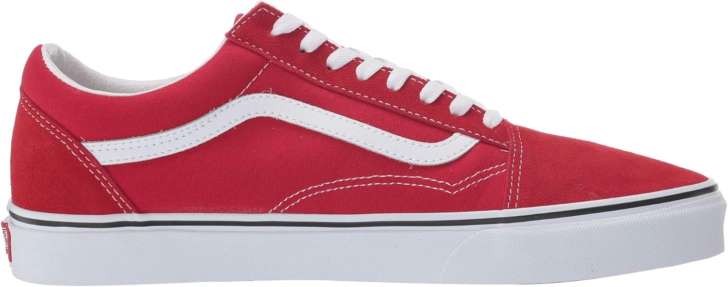 Vans Men's Old Skool Sneaker, Racing Red/True White, Size 9.5 F8347