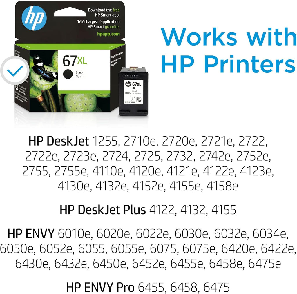 HP 67XL Black High-yield Ink Cartridge 3YM57AN N6661