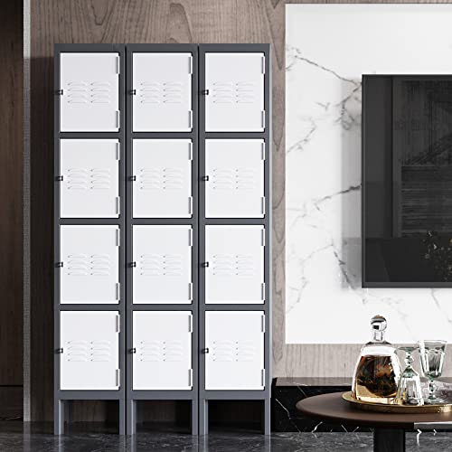 Letaya Metal Lockers 5 Doors 66" Tall Steel Storage Cabinet Gray G40479