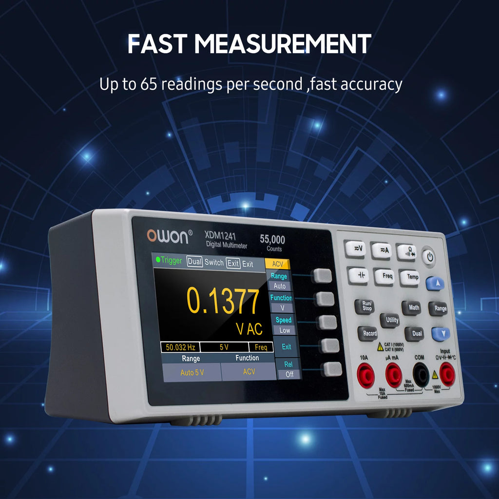 Owon XDM1241 Mini Desktop Digital Multimeter Rechargeable 55000 Counts True RMS O787109