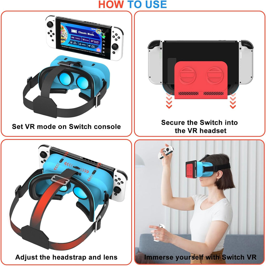 VR Headset for Nintendo Switch & Switch OLED with Adjustable Pupil Distance N13607