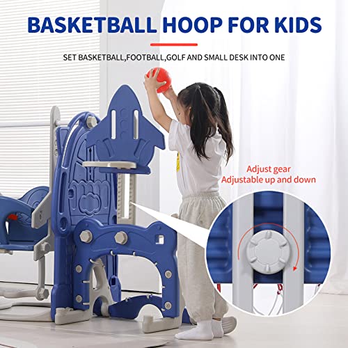 UNICOO Toddler Slide and Swing Set, Indoor Outdoor Playground for Boys & Girls F463885