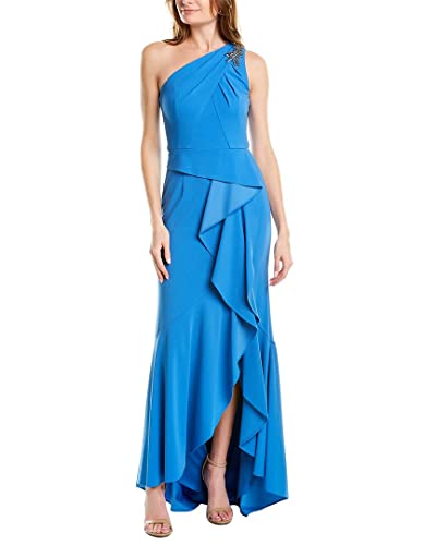 Adrianna Papell Women's One Shoulder Crepe Gown