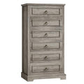 HOSTACK 6 Drawer Dresser for Bedroom, Tall Modern Farmhouse Chest, Dark Brown H747285