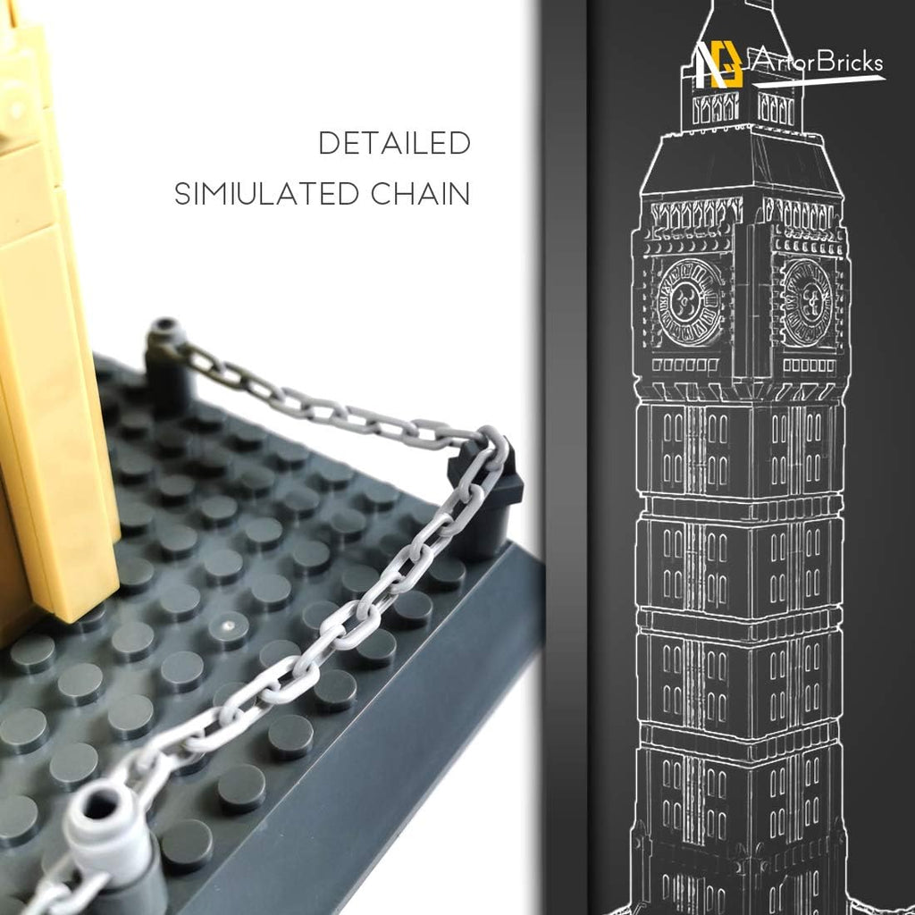 ArtorBricks Architectural Big Ben Building Set Model Kit for Teens and Adults L466954