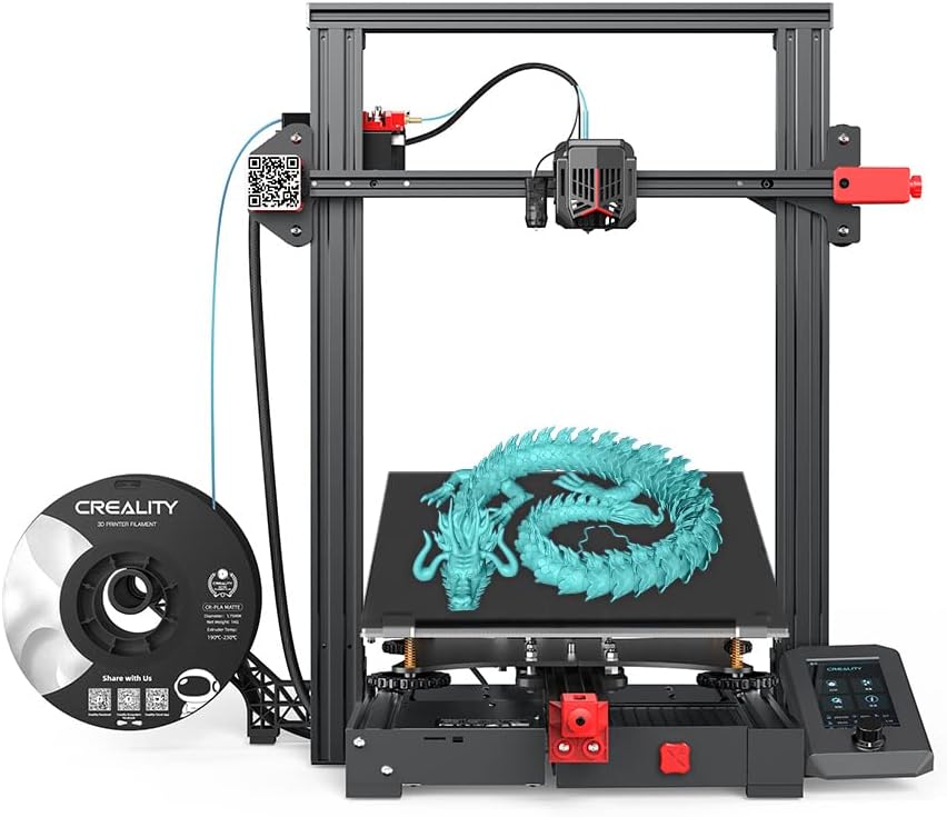 Creality Ender 3 Max Neo FDM 3D Printer Ender 3 Max Upgraded with CR Touch Automatic Leveling Dual Z-axis Red Metal Extruder 32-bit Silent Mainboard 11.8 x 11.8 x 12.6 Build Volume
