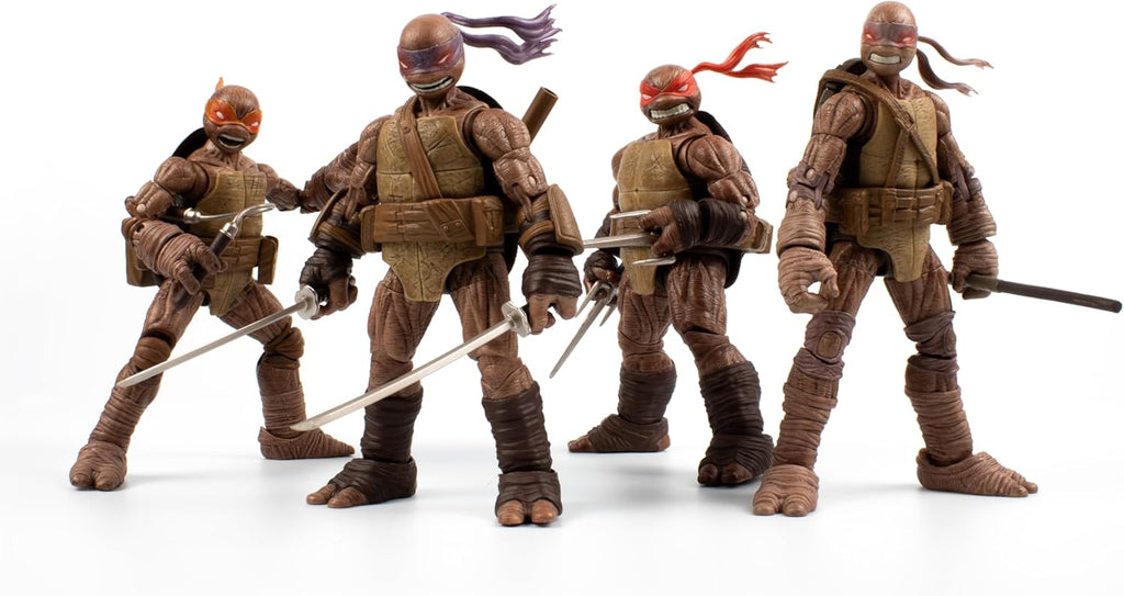 The Loyal Subjects Teenage Mutant Ninja Turtles BST AXN IDW Inspired Michelangelo, Leonardo, Donatello, and Raphael Zombie Turtles 5-inch Action Figure 4-Pack