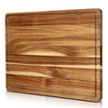 LinTimes XL Cutting Boards for Kitchen, Acacia Wood Cutting Board with Juice Groove & Handles, 20x15 In Butcher Block Cutting Board, Thick Reversible Cutting Board, Charcuterie Cheese Serving Tray