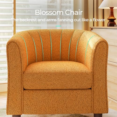 LINSY Accent Chair with Ottoman, Velvet, Olive Green C653