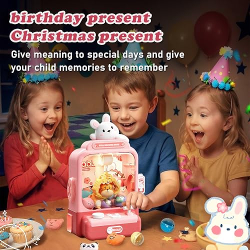 Mini Claw Machine for Kids with Music, 10 Plush Toys & Twisters P375503