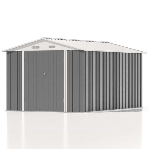 Patiowell 3 x 3 FT Outdoor Storage Shed with Sloping Roof, Grey F27529