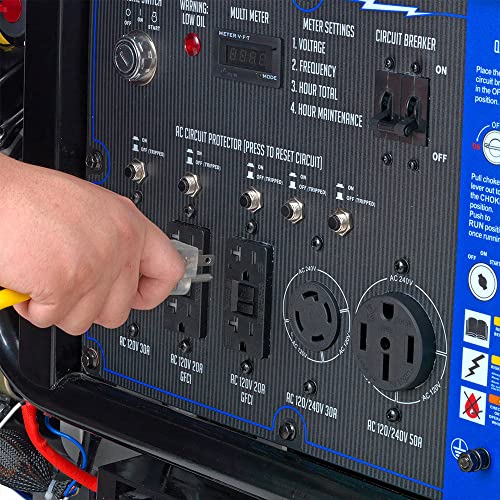 DuroMax XP15000E Gas Powered Portable Generator 15000 Watt Electric Start, Home Backup & RV Ready Q500956
