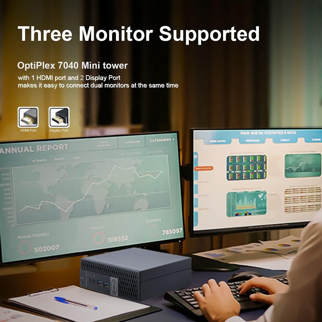 Dell OptiPlex 7040 Desktop Tower PC, i5 6500, 16GB RAM, 512GB SSD, Windows 10 Pro (Renewed) E4835