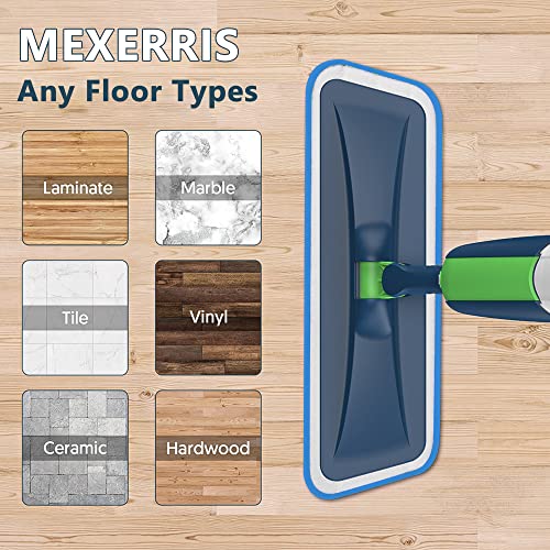 MEXERRIS Microfiber Spray Mop for Hardwood Floors with 3 Washable Pads D8572