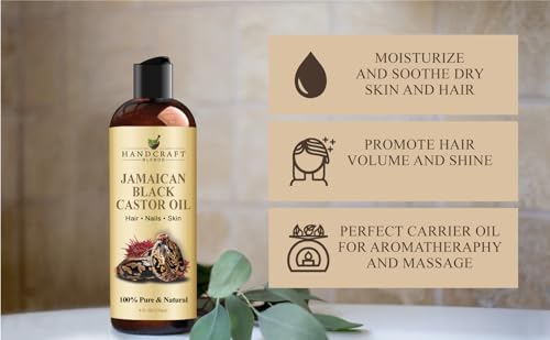 Handcraft Blends Jamaican Black Castor Oil - 16 Fl Oz - 100% Pure and Natural D3083
