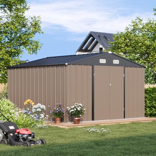 Patiowell 3 x 3 FT Outdoor Storage Shed with Sloping Roof, Grey F27529